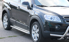 Chevrolet Captiva 2006-2019 Pedane Laterali Premium (2 pz, Acciaio Inox) Ø60 foto 2