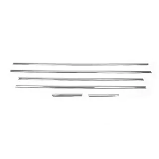 Modanature inferiori finestrini acciaio inox (6 pz) Audi A4 B7 2004-2008 foto 2