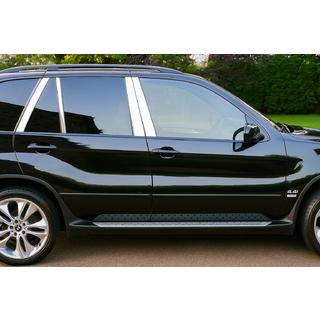 Modanature Montanti Porta in Acciaio Inox (8 pz) BMW X5 E53 1999–2006 foto 2