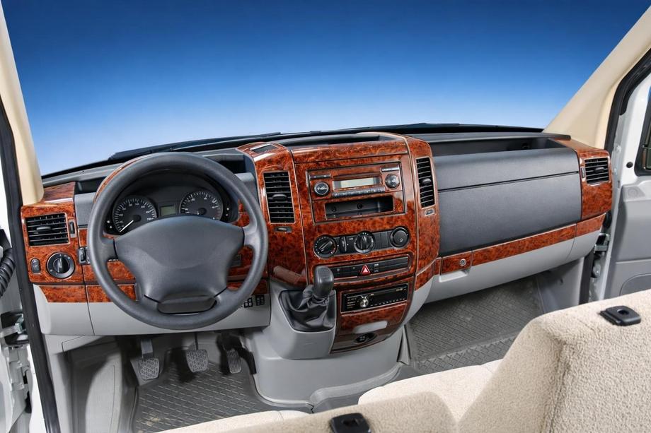 Mercedes Sprinter W906 2006–2018 Kit modanature cruscotto (Meric, 50 pezzi) Alluminio Image