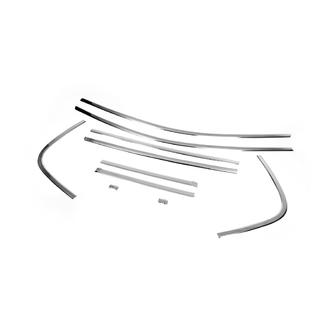 Cornici superiori finestrini acciaio inox (6 pz) Renault Megane II 2004-2009 foto 3