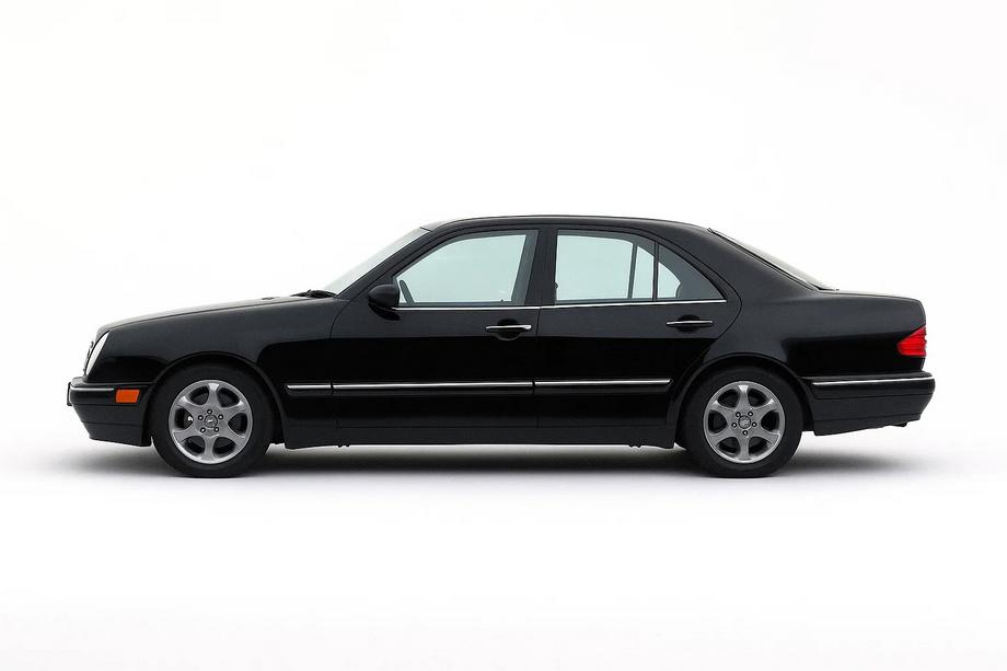 Mercedes E-class W210 1995-2002 Modanature inferiori finestrini acciaio inox (4 pz) Carmos - Produttore Turco Foto 3