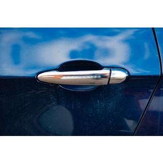 Coperture Maniglie Porta Cromate (4 pz, Acciaio Inox) BMW X5 E70 2007-2013 foto 3