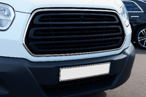Ford Transit 2014- Cornice Griglia Cromata (2014-2018, 2 pz, Acciaio Inox) OmsaLine - Acciaio Inox Italiano foto 1
