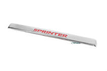 Mercedes Sprinter W906 2006–2018 Modanatura in acciaio inox sopra la targa con luce Illuminazione Rossa foto 1