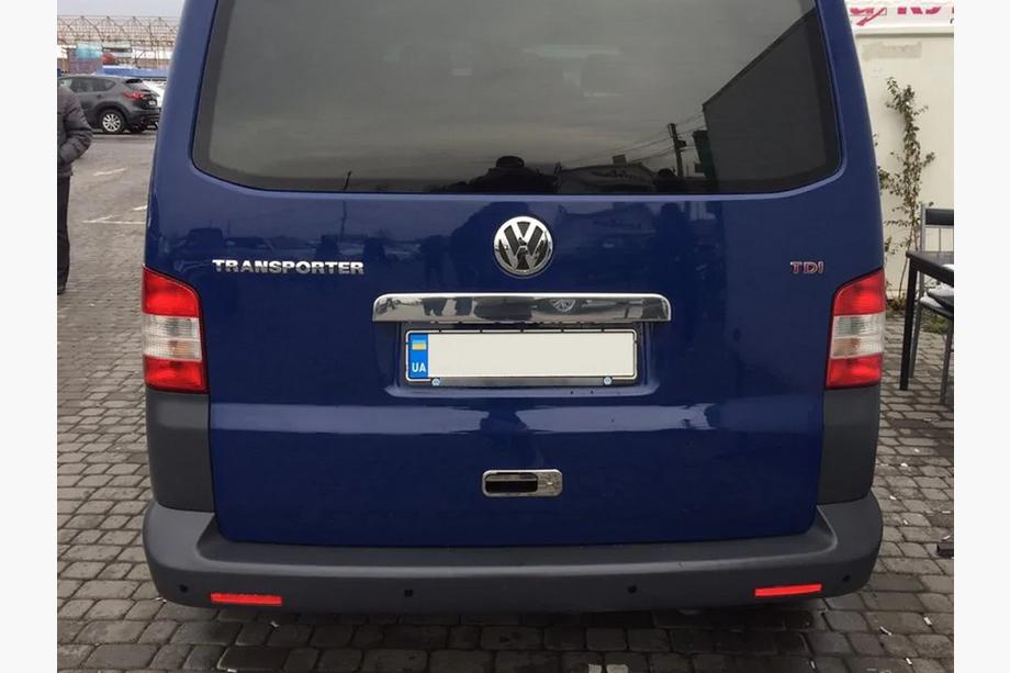 Volkswagen T5 2010-2015 Copertura maniglia portellone sopra targa (acciaio inox) Caravella, OmsaLine - Acciaio Inox Italiano Foto 2