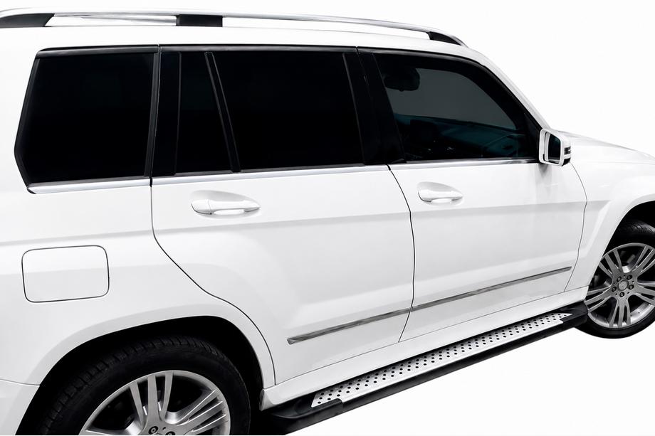 Mercedes GLK class X204 2008-2015 Pedane Laterali Allmond Grey (2 pz, Alluminio) Foto 1
