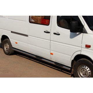 Tubi Laterali (2 pz, Acciaio Inox) Mercedes Sprinter W901/902/903/904/905 1995–2006 foto 1