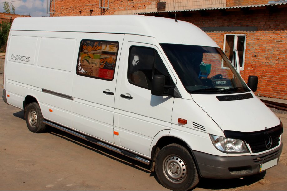 Mercedes Sprinter W901/902/903/904/905 1995–2006 Tubi Laterali (2 pz, Acciaio Inox) Passo lungo, Ø70 Foto 5