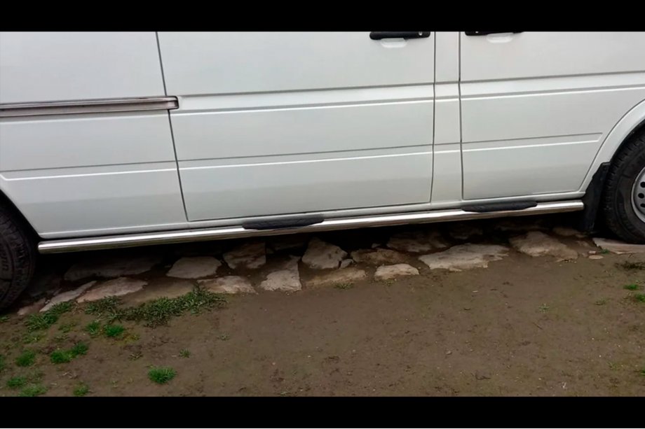 Mercedes Sprinter W901/902/903/904/905 1995–2006 Tubi Laterali (2 pz, Acciaio Inox) Passo lungo, Ø70 Foto 3