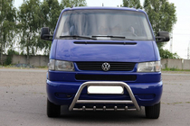 Volkswagen T4 Caravelle/Multivan 1990–2003 Protezione Anteriore WT003 60mm Acciaio Inox 60mm, con scritta foto 2