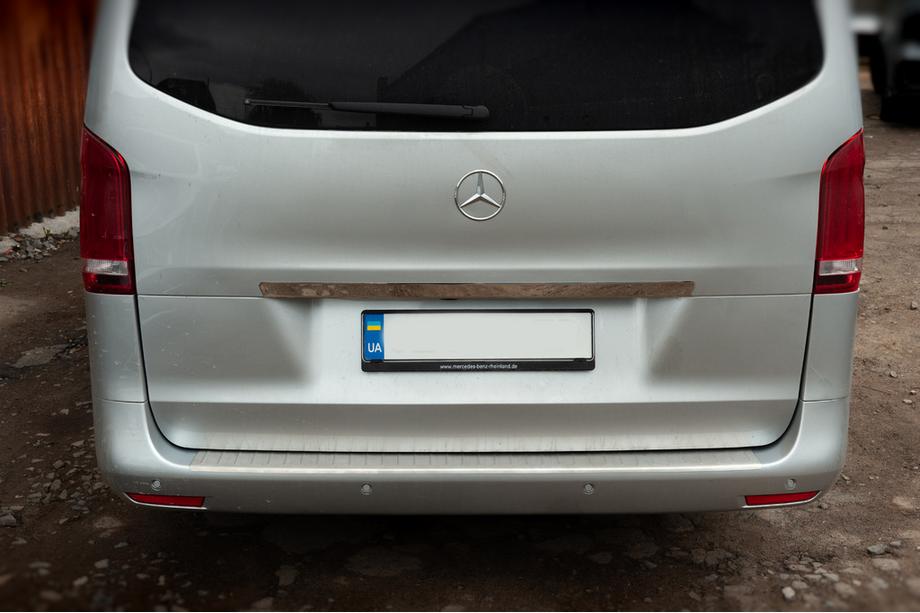 Mercedes Vito/V-class W447 2014- Protezione Paraurti Posteriore OmsaLine Acciaio Inox Opaco Foto 3