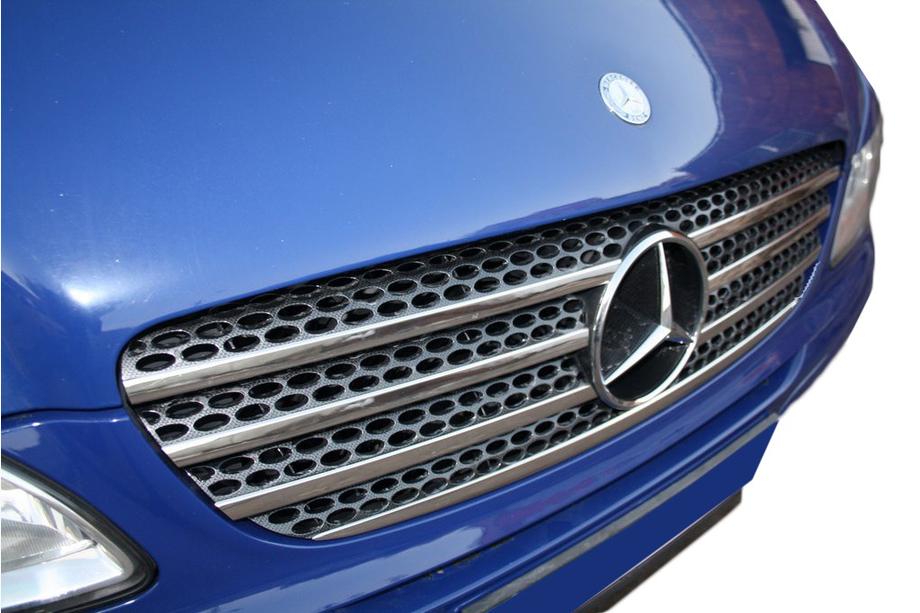 Mercedes Viano 2004-2014 Coperture griglia cromate (7 pezzi, acciaio inox) Carmos - Acciaio Inox Turco Image