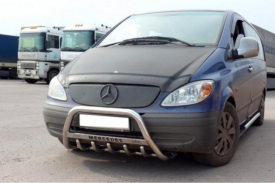Mercedes Viano 2004-2014 Parabullbar WT003/004 (Acciaio Inox) Image