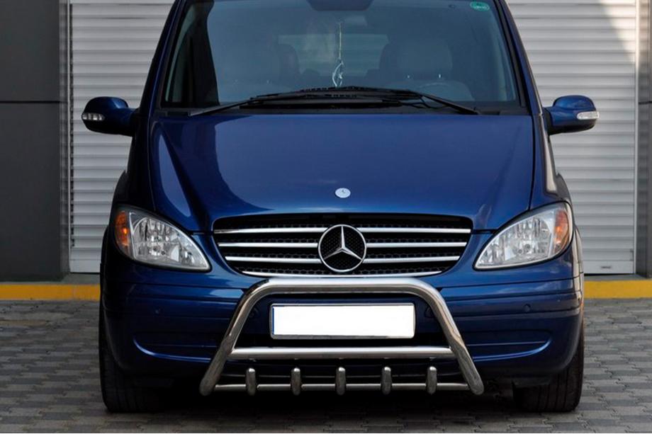 Mercedes Viano 2004-2014 Parabullbar WT003/004 (Acciaio Inox) 60mm, senza scritta Foto 6