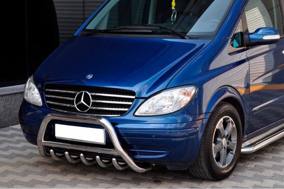 Mercedes Viano 2004-2014 Parabullbar WT003/004 (Acciaio Inox) 60mm, senza scritta Foto 7