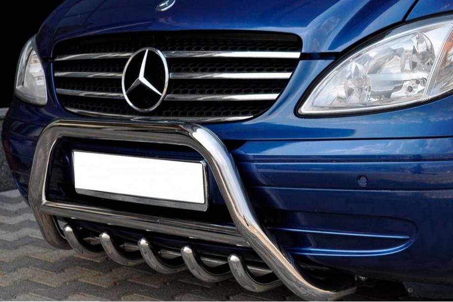 Mercedes Viano 2004-2014 Parabullbar WT003/004 (Acciaio Inox) 60mm, senza scritta Foto 8