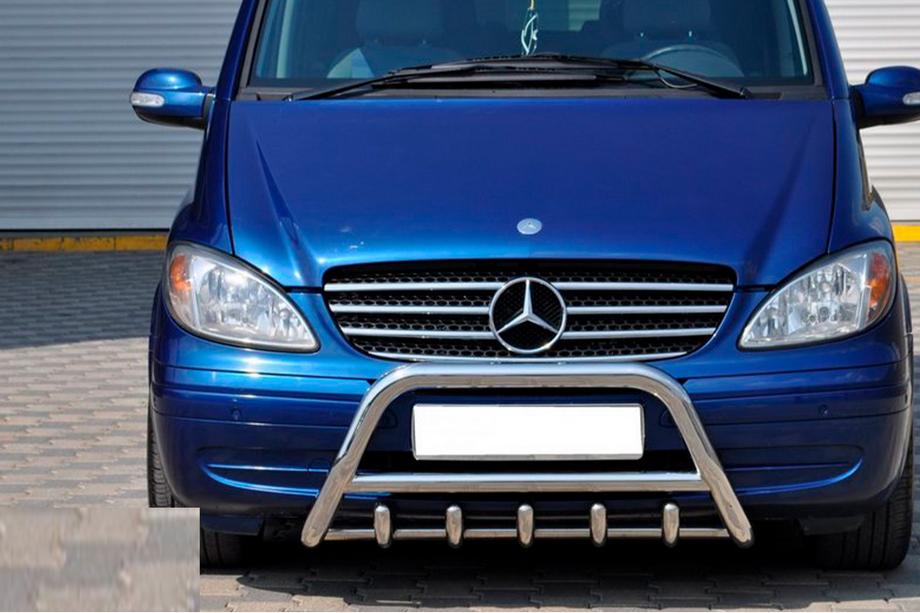 Mercedes Viano 2004-2014 Parabullbar WT003/004 (Acciaio Inox) 60mm, senza scritta Foto 9