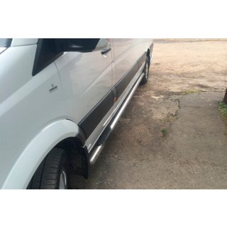 Tubi Laterali (2 pz, Acciaio Inox) Mercedes Sprinter W906 2006–2018 foto 2