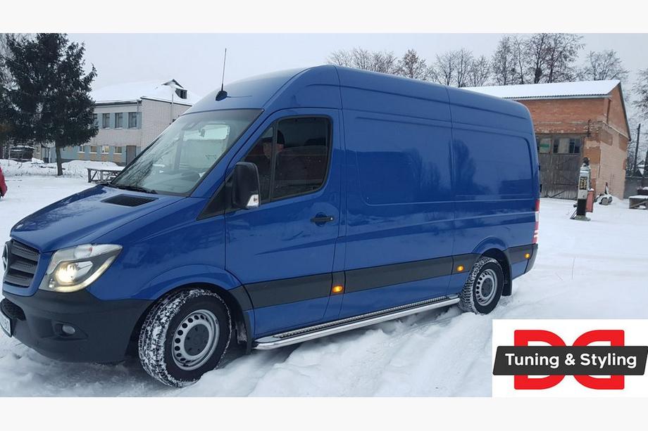 Volkswagen Crafter 2006-2016 Pedane Laterali Premium (2 pz, Acciaio Inox) d60, passo medio Foto 3