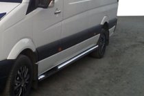 Volkswagen Crafter 2006-2016 Barre Laterali (2 pz, Acciaio Inox) d60, passo medio foto 7