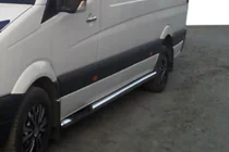 Volkswagen Crafter 2006-2016 Barre Laterali (2 pz, Acciaio Inox) d70, passo medio foto 7