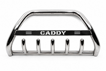 Volkswagen Caddy 2004-2010 Paraurti Anteriore WT003 (Acciaio Inox) 60mm, con scritta foto 3