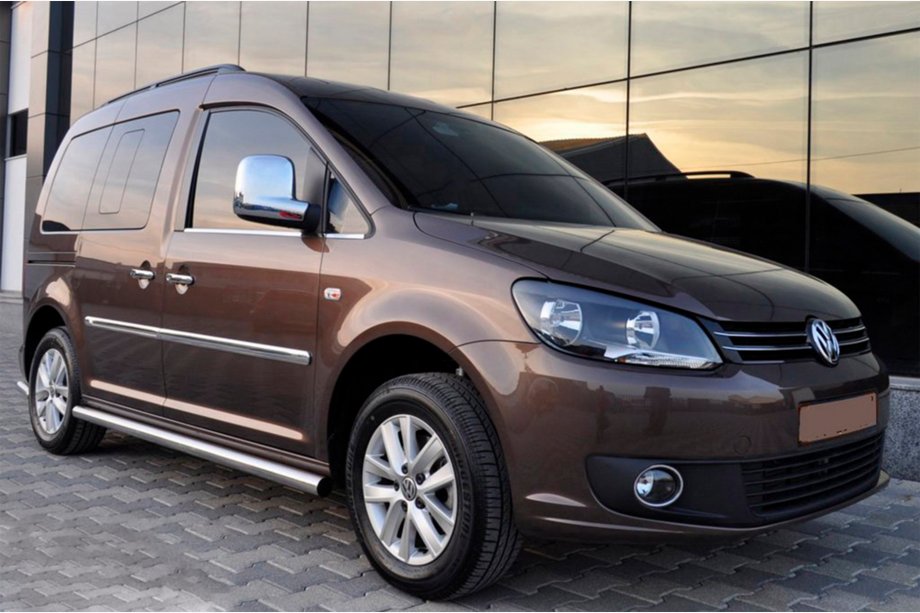 Volkswagen Caddy 2004-2010 Barre Laterali BB001 (2 pz, acciaio inox) Image