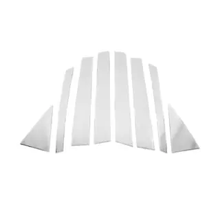 Coperture Montanti Porta Cromate (8 pz, Acciaio Inox) Kia Sorento II XM 2009-2014 foto 2