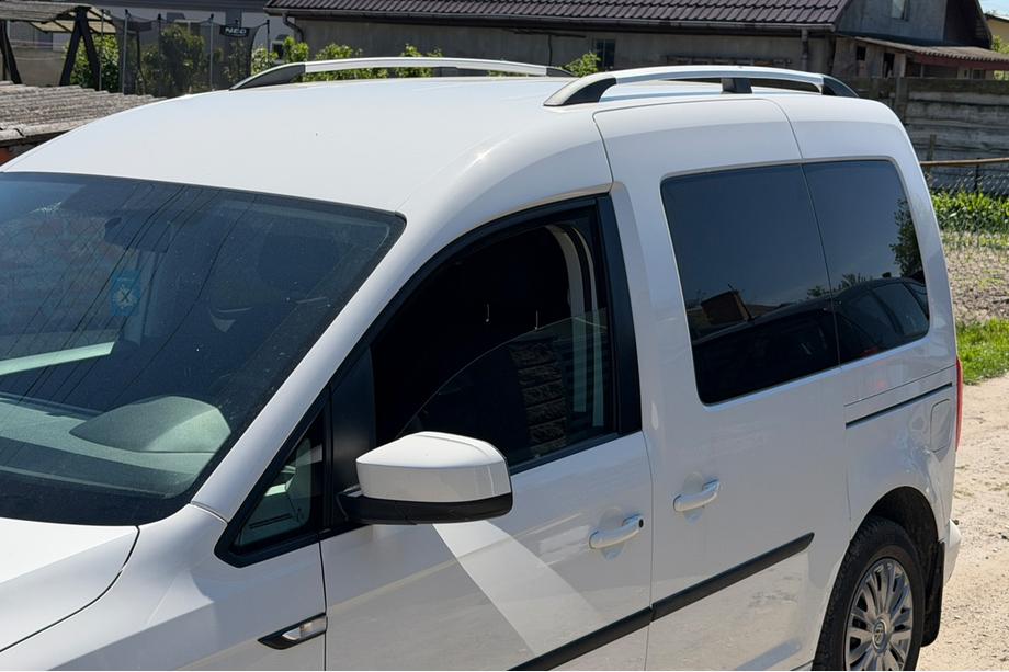 Volkswagen Caddy 2010-2015 Barre Tetto Cromate Base Maxi, Piedini in Metallo Foto 4