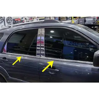Cornici finestrini acciaio inox (6 pz) Kia Sportage 2004-2010 foto 1
