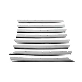 Coperture Griglia Cromate Cofano Dritto (8 pz, Acciaio Inox) foto 3