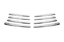 Volkswagen T4 Caravelle/Multivan 1990–2003 Coperture griglia cromate Cofano inclinato (8 pz, acciaio inox) foto 2