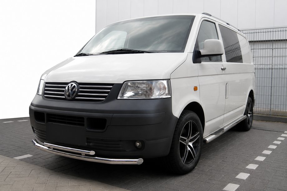 Volkswagen T5 Transporter 2003-2010 Protezione Anteriore ST014 (Acciaio Inox) 60 x 60mm Image