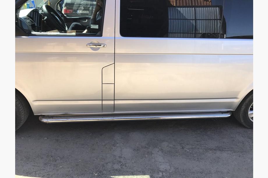Volkswagen T5 Transporter 2003-2010 Pedane Laterali Premium (2 pz, Acciaio Inox) 60mm, Passo Lungo Foto 3