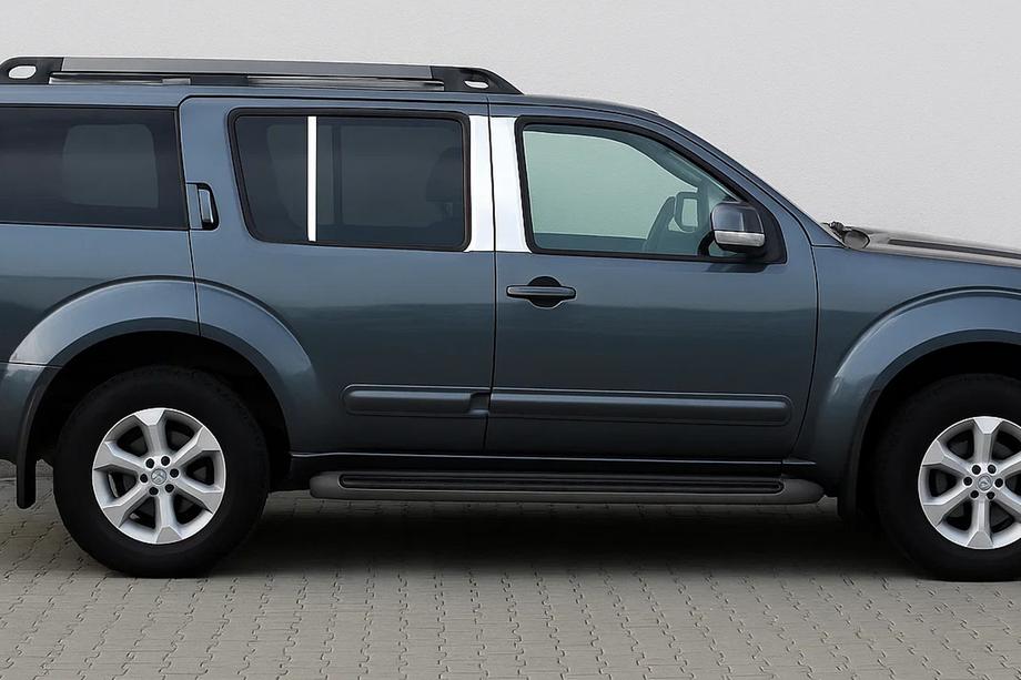 Nissan Pathfinder R51 2005-2014 Modanature Montanti Porta in Acciaio Inox (6 pz) Foto 1