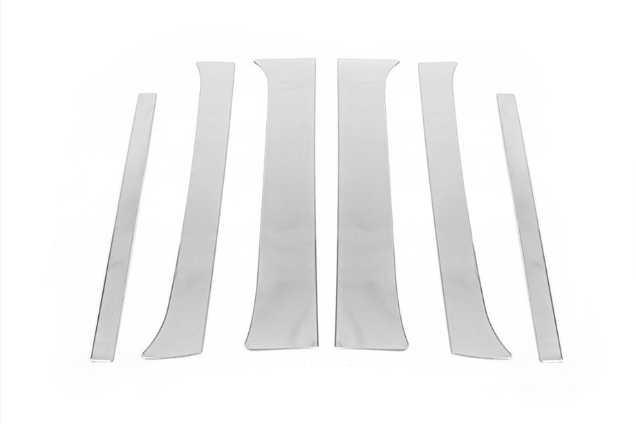 Nissan Pathfinder R51 2005-2014 Modanature Montanti Porta in Acciaio Inox (6 pz) Foto 3