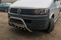 Volkswagen T5 2010-2015 Paraurti Anteriore WT003 (Acciaio Inox) foto 8
