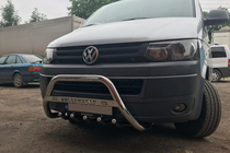 Volkswagen T5 2010-2015 Paraurti Anteriore WT003 (Acciaio Inox) foto 7