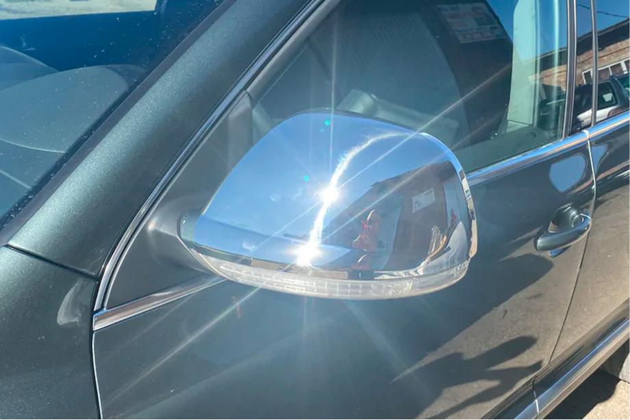 Volkswagen Touareg 2002–2010 Cover Specchietti 2007-2010 (2 pz, Acciaio Inox) Foto 4