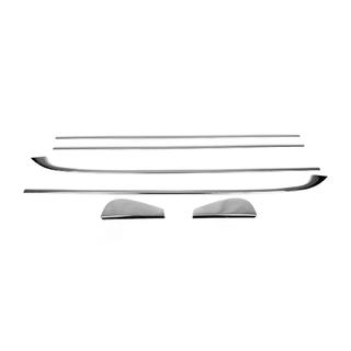 Modanature inferiori finestrini (HB, 6 pz, acciaio inox) Renault Megane III 2009-2016 foto 2