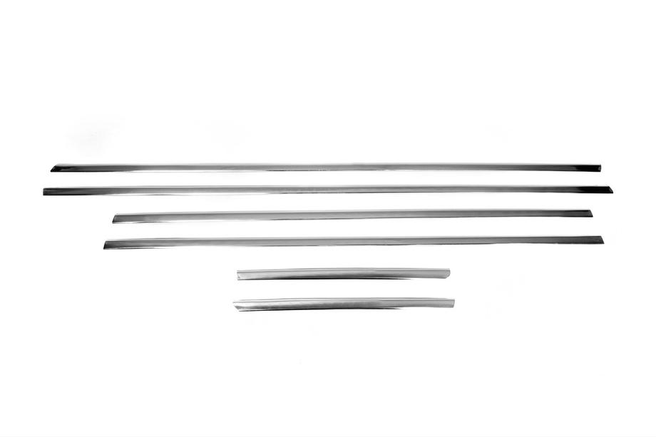 Volkswagen Touareg 2010-2018 Modanatura inferiore finestrini acciaio inox (6 pz) Foto 2
