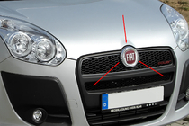 Fiat Doblo II 2010-2022 Supporto cromato per stemma anteriore (acciaio inox) foto 1