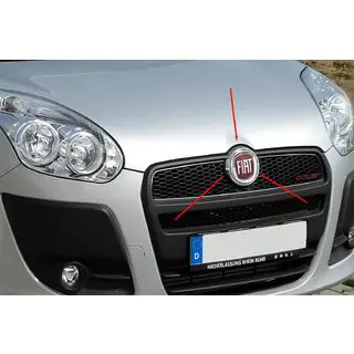 Supporto cromato per stemma anteriore (acciaio inox) Fiat Doblo II 2010-2022 foto 1