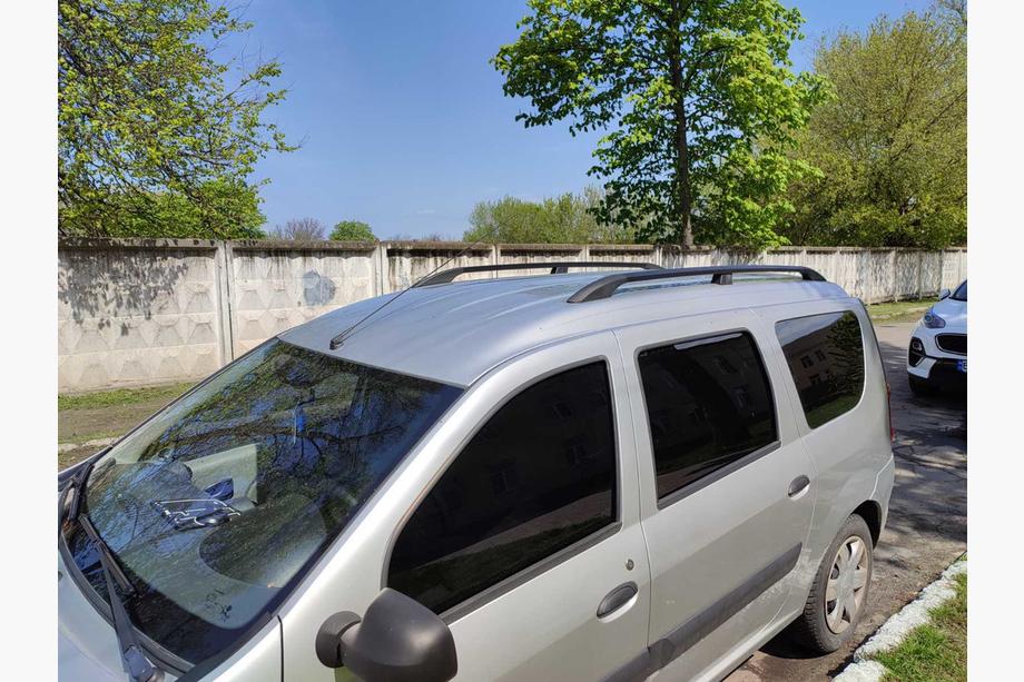 Dacia Logan MCV 2004-2014 Barre Tetto Nere Foto 2