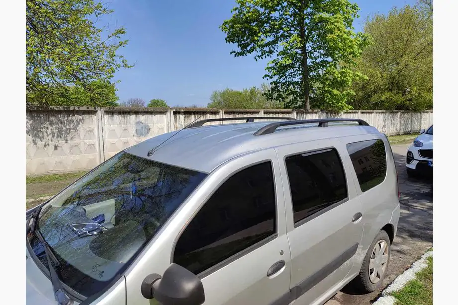 Dacia Logan MCV 2004-2014 Barre Tetto Nere Foto 2