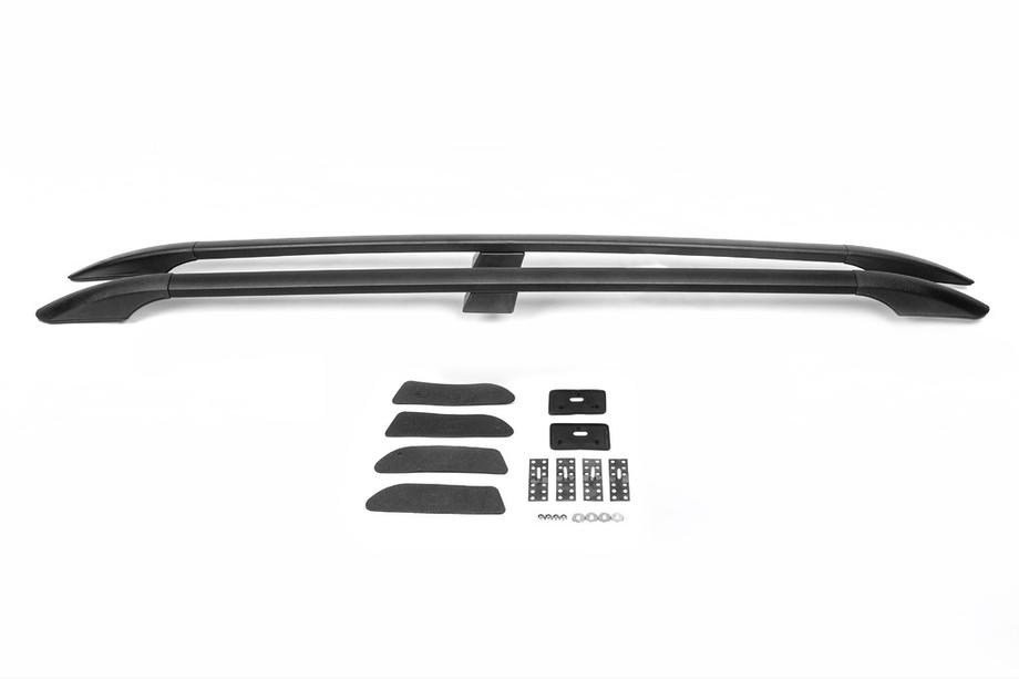 Nissan Qashqai 2007-2010 Barre Tetto Nere Per versione +2, Piedini in plastica Foto 2