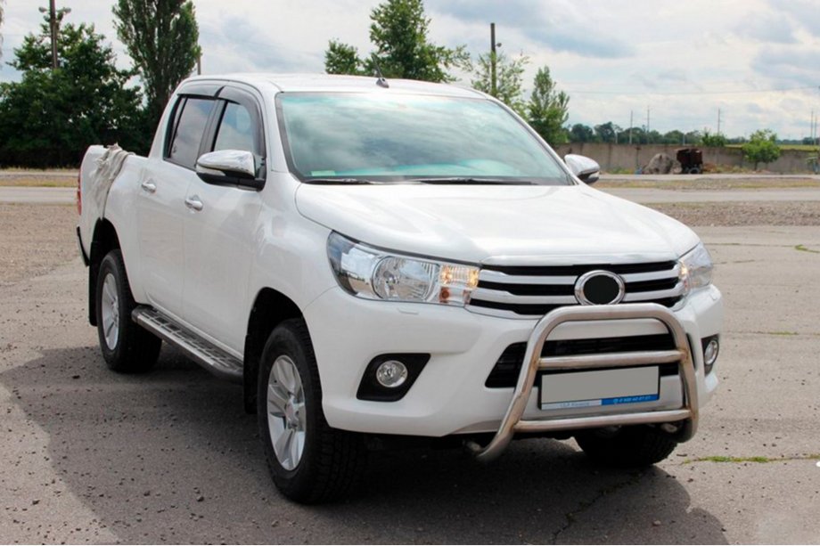 Toyota Hilux 2015- Protezione Anteriore WT023 (Acciaio Inox) Foto 2