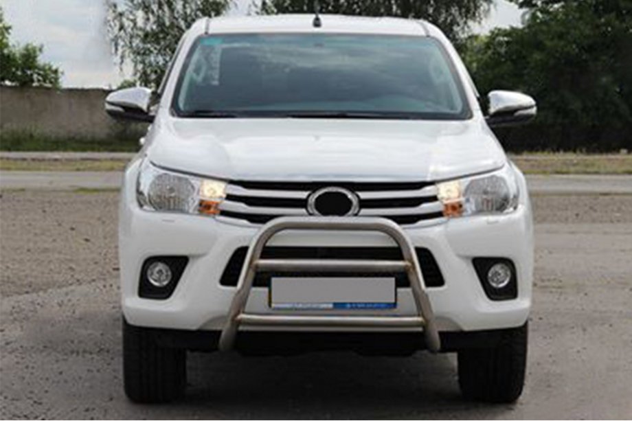 Toyota Hilux 2015- Protezione Anteriore WT023 (Acciaio Inox) Foto 3