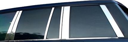 Range Rover III L322 2002-2012 Modanature Montanti Porta in Acciaio Inox (14 pz) foto 3